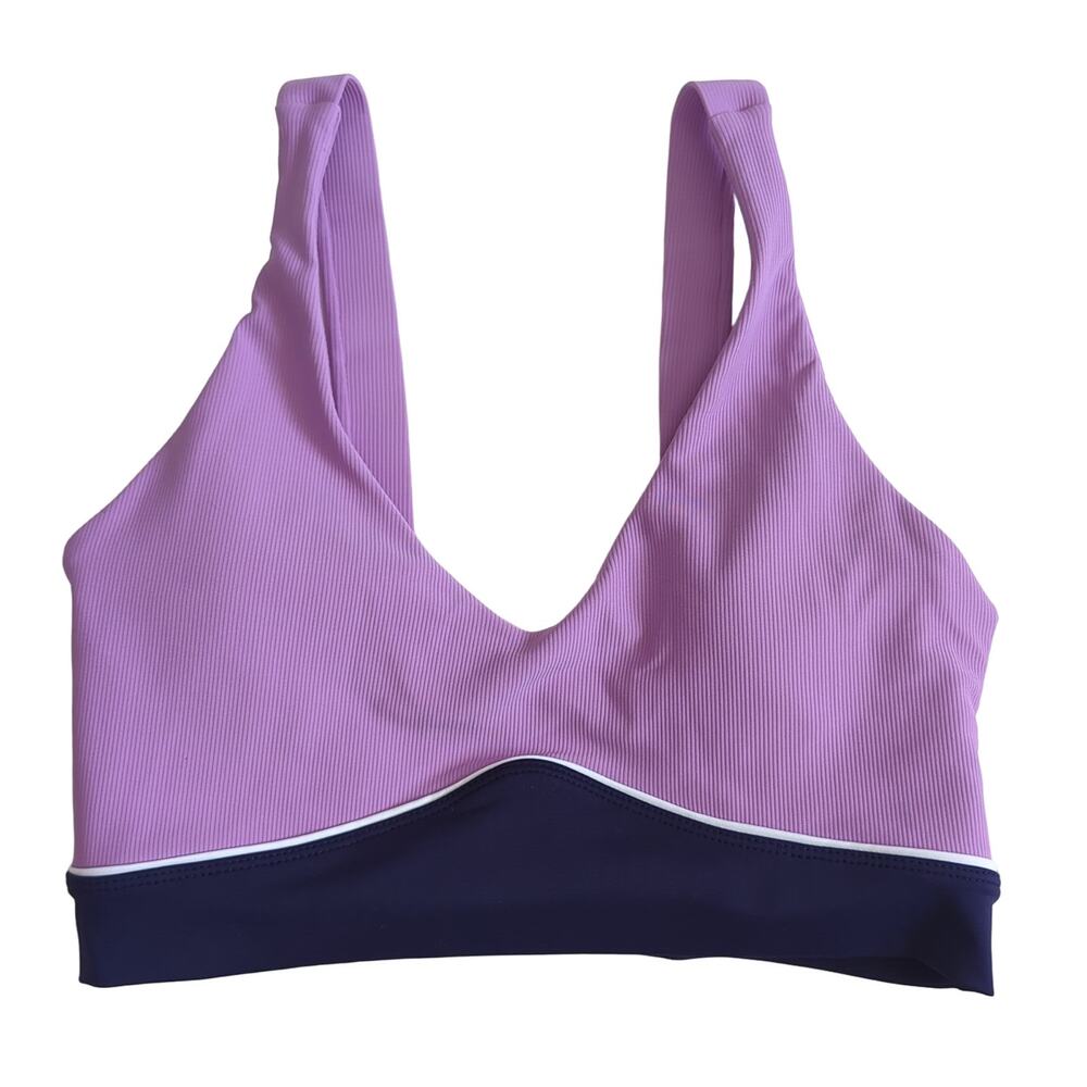 Wilo The Label Melbourne‎ Sports Bra Top Womens Medium Purple Ribbed
